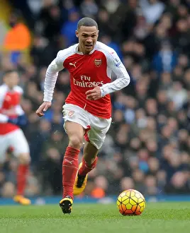 Tottenham Hotspur V Arsenal 2015-16 Prints: Arsenal's Kieran Gibbs Goes Head-to-Head with Tottenham Hotspur in Intense Premier League Showdown (2015-16)