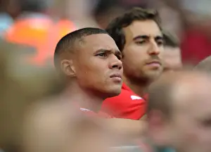 Arsenal V Benfica 2014-15 Prints: Arsenal's Kieran Gibbs Prepares for Arsenal v Benfica at Emirates Cup 2014-15