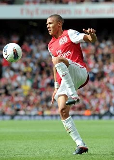 Images Dated 10th September 2011: Arsenal's Kieran Gibbs Scores the Winner: Arsenal 1-0 Swansea City, Premier League 2011-12