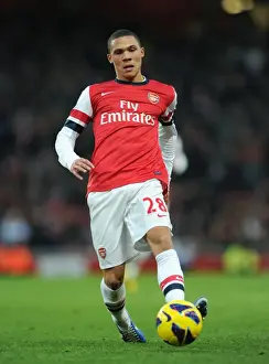 Arsenal V West Bromwich Albion 2012-13 Prints: Arsenal's Kieran Gibbs Shines in 2-0 Victory over West Bromwich Albion