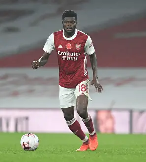 Arsenal's Kieran Tierney in Action: 2020-21 Premier League Match at Emirates Stadium (Behind Closed Doors)