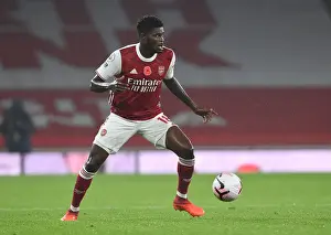 Arsenal's Kieran Tierney in Action: 2020-21 Premier League Match vs. Aston Villa (Behind Closed Doors)