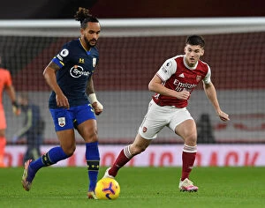 Images Dated 17th December 2020: Arsenal's Kieran Tierney in Action: Arsenal vs Southampton (Premier League 2020-21)