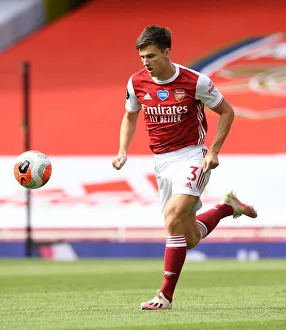 Arsenal's Kieran Tierney in Action: Arsenal vs. Watford, Premier League 2019-2020