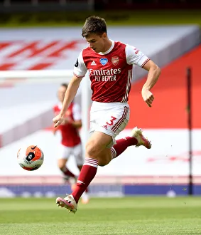 Arsenal's Kieran Tierney in Action: Arsenal vs. Watford, Premier League 2019-2020