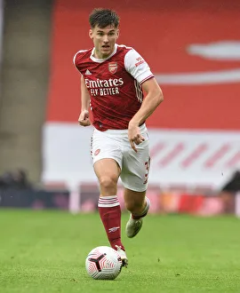 Arsenal's Kieran Tierney in Action: Arsenal vs. Sheffield United (2020-21) - Emirates Stadium