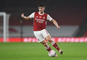 Arsenal V Aston Villa 2020-21 Prints: Arsenal's Kieran Tierney in Action: Arsenal vs. Aston Villa, Premier League 2020-21