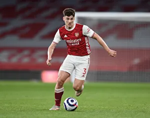 Arsenal's Kieran Tierney in Action: Arsenal vs. West Bromwich Albion (2020-21) - Emirates Stadium, London