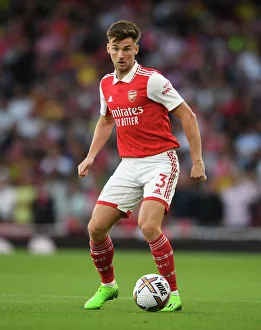 Arsenal's Kieran Tierney in Action: Arsenal vs. Aston Villa, 2022-23 Premier League