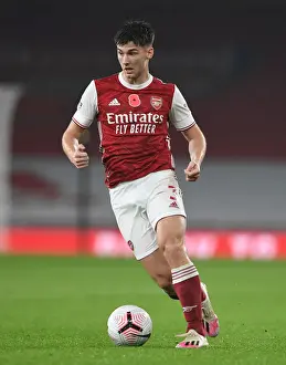 Arsenal V Aston Villa 2020-21 Prints: Arsenal's Kieran Tierney in Action: Arsenal vs Aston Villa, Premier League 2020-21