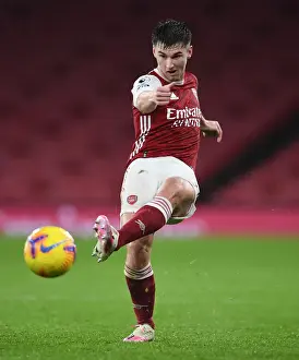 Arsenal's Kieran Tierney in Action: Arsenal vs Burnley, Premier League 2020-21