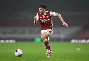 Arsenal V Aston Villa 2020-21 Prints: Arsenal's Kieran Tierney in Action against Aston Villa - Premier League 2020-21
