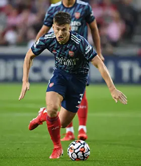 Arsenal's Kieran Tierney in Action: Brentford vs Arsenal, 2021-22 Premier League