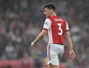 Arsenal V Chelsea 2021-22 Prints: Arsenal's Kieran Tierney in Action Against Chelsea at Emirates Stadium (2021-22)