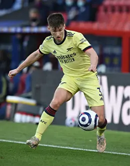 Arsenal's Kieran Tierney in Action against Crystal Palace in Premier League Clash