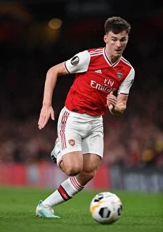 Arsenal v Standard Liege 2019-20 Collection: Arsenal's Kieran Tierney in Action during Europa League Match against Standard Liege