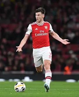 Arsenal's Kieran Tierney in Action during Europa League Match against Standard Liege