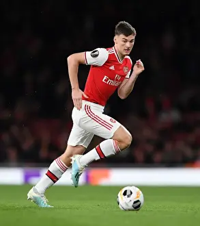 Arsenal's Kieran Tierney in Action during Europa League Match vs Standard Liege