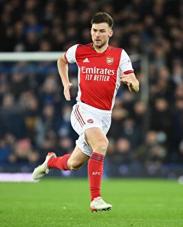 Images Dated 6th December 2021: Arsenal's Kieran Tierney in Action against Everton - Premier League 2020-21