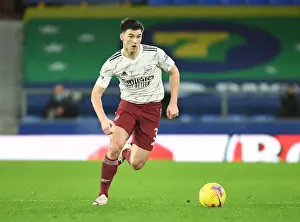 Arsenal's Kieran Tierney in Action Against Everton - Premier League 2020-21