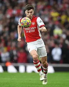 Arsenal's Kieran Tierney in Action Against Manchester City - Premier League 2021-22