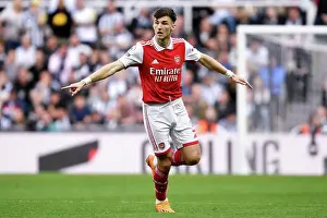 Arsenal's Kieran Tierney in Action Against Newcastle United - Premier League 2022-23