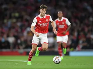 Arsenal's Kieran Tierney in Action: Premier League 2022-23 - Arsenal vs Aston Villa