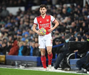 Everton v Arsenal 2020-21 Collection: Arsenal's Kieran Tierney in Action During Premier League Clash Against Everton (2020-21)