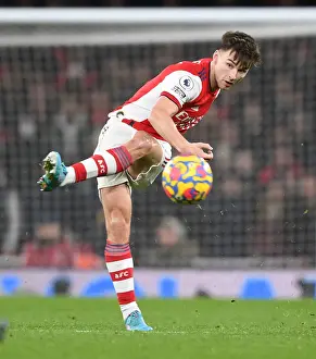 Arsenal's Kieran Tierney in Action during Premier League Clash against Wolverhampton Wanderers
