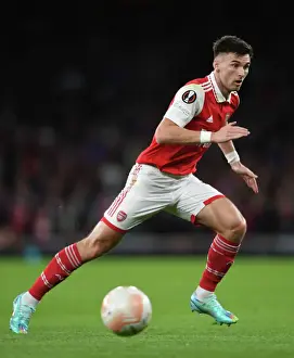 Arsenal's Kieran Tierney in Action against PSV Eindhoven in the 2022-23 Europa League