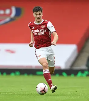 Arsenal's Kieran Tierney in Action against Sheffield United (2020-21): A Behind-Closed-Doors Premier League Encounter
