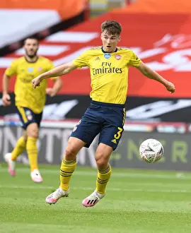 Sheffield United V Arsenal - FA Cup 2019-20 Prints: Arsenal's Kieran Tierney in Action against Sheffield United - FA Cup Quarterfinal
