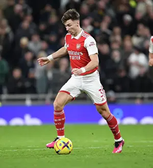 Arsenal's Kieran Tierney in Action against Tottenham Hotspur - Premier League 2022-23