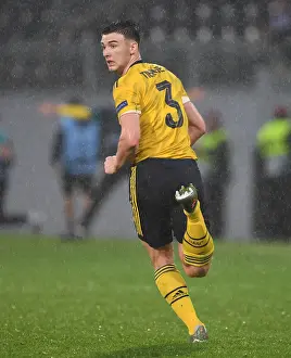 Arsenal's Kieran Tierney in Action during UEFA Europa League Match against Vitoria Guimaraes