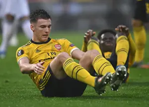 Arsenal's Kieran Tierney in Action: Vitoria Guimaraes vs Arsenal, UEFA Europa League