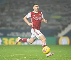 Arsenal's Kieran Tierney in Action against West Bromwich Albion - Premier League 2020-21