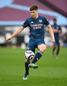 Arsenal's Kieran Tierney in Action Against West Ham United - Premier League 2020-21