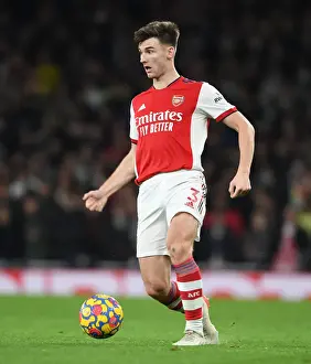 Arsenal V West Ham United 2021-22 Prints: Arsenal's Kieran Tierney in Action Against West Ham United - Premier League 2021-22