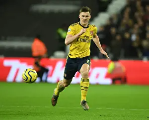 Arsenal's Kieran Tierney in Action: West Ham United vs. Arsenal (Premier League, December 2019)