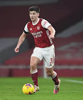 Arsenal v Wolverhampton Wanderers 2020-21 Collection: Arsenal's Kieran Tierney in Action against Wolverhampton Wanderers in Emirates Stadium (2020-21)