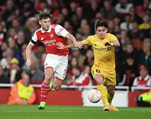 Arsenal's Kieran Tierney Chases Down Opponent in Europa League Thriller