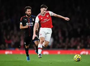Arsenal V Crystal Palace 2019-20 Prints: Arsenal's Kieran Tierney Clashes with Andros Townsend in the Premier League Showdown between Arsenal