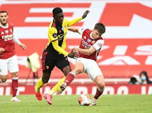 Arsenal's Kieran Tierney Clashes with Watford's Ismaila Sarr in Premier League Showdown