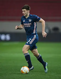 Arsenal's Kieran Tierney in Empty Europa League Action: Olympiacos vs. Arsenal (2021)