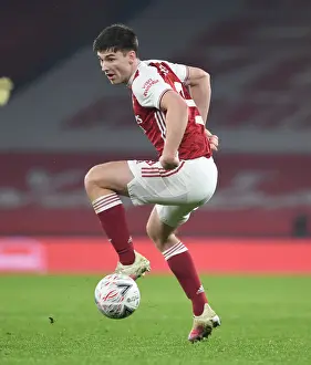 Arsenal's Kieran Tierney in FA Cup Action: Arsenal vs Newcastle United (2020-21)