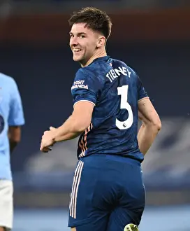 Arsenal's Kieran Tierney Faces Manchester City in Empty Etihad Stadium: 2020-21 Premier League Match Amidst COVID-19 Restrictions