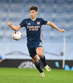 Arsenal's Kieran Tierney Faces Manchester City in Empty Etihad Stadium, 2020-21 Premier League