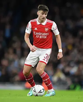 Manchester City V Arsenal 2022-23 Prints: Arsenal's Kieran Tierney Faces Off Against Manchester City in FA Cup Battle