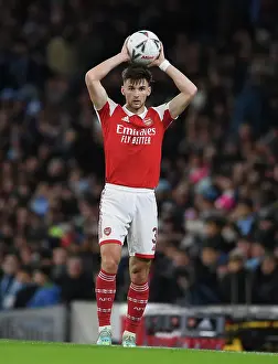 Manchester City V Arsenal 2022-23 Prints: Arsenal's Kieran Tierney Faces Off Against Manchester City in FA Cup Showdown