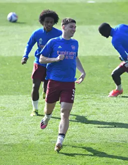 Leicester City V Arsenal 2020-21 Prints: Arsenal's Kieran Tierney Gears Up for Leicester City Clash in Premier League
